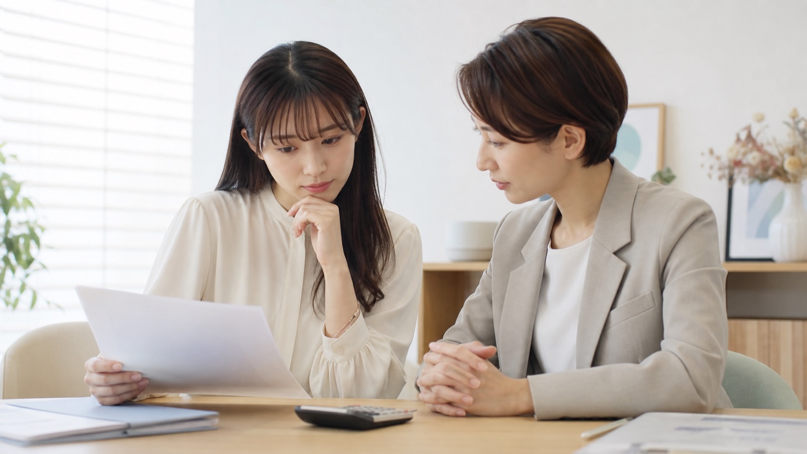 レッスン料と契約内容を確認する女性のイメージ